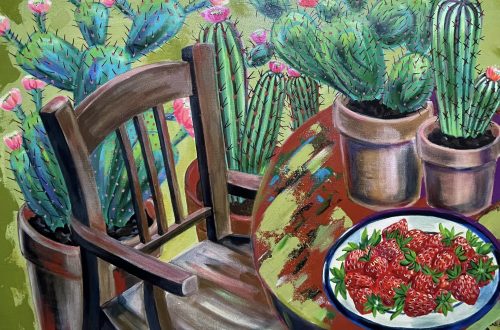 Cacti and strawberries